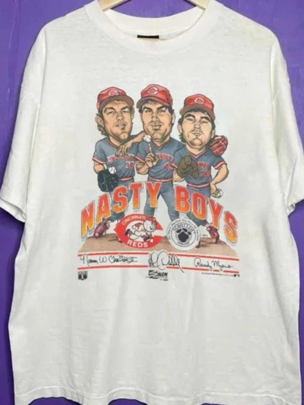 Vintage Style 1990 Cincinnati Reds Nasty Boys Baseball Shirt tee REPRINT T-Shirt